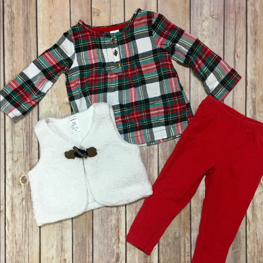 Baby/toddler girl plaid set